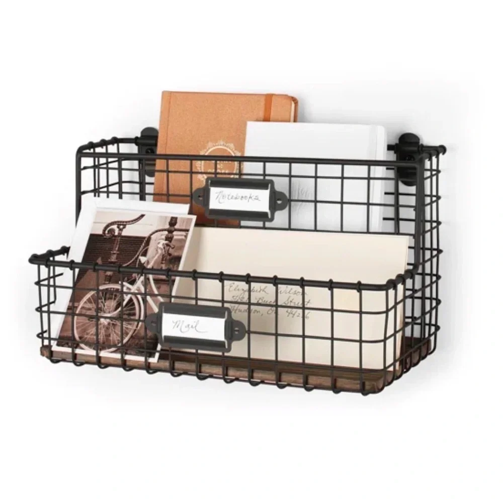 Adrit Wall Organizer with Wall Basket